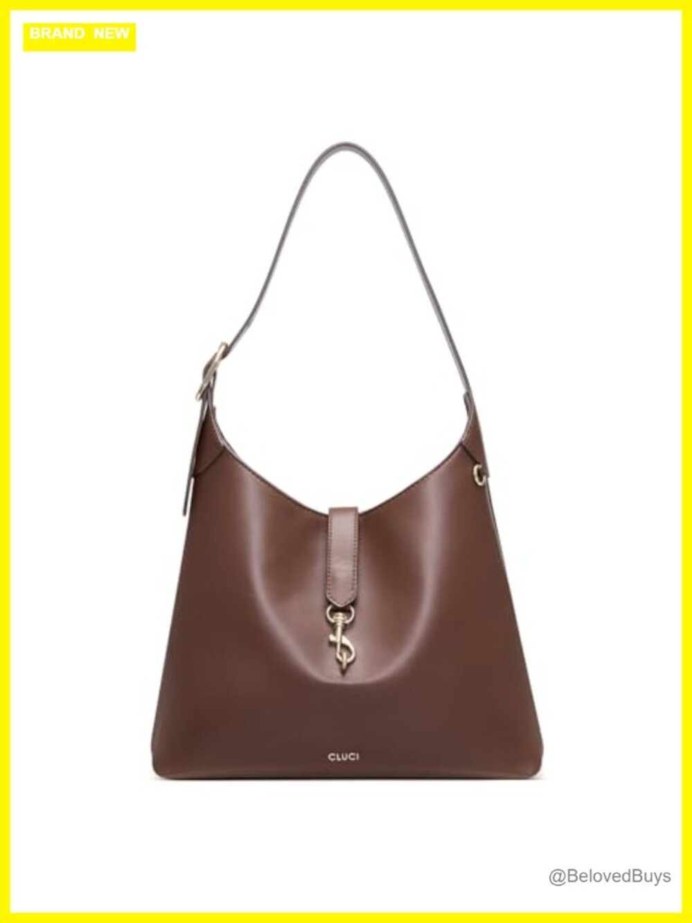 Vegan leather slouchy hobo shoulder bag magnetic closure
